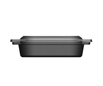 Valhal Dutch Oven gietijzer ovaal met grill deksel 1 liter