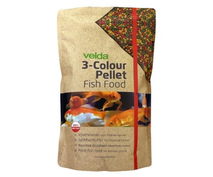 Velda voer 3-Colour Pellet 1000 ml 3 kleuren