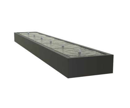 Adezz watertafel aluminium | 600 x 100 x 40 cm