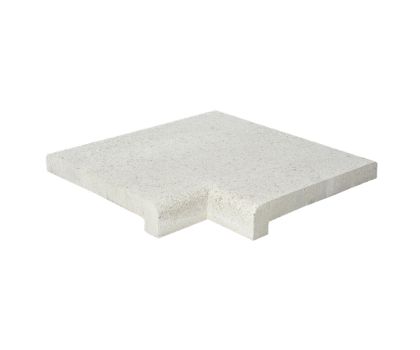Zwembad randtegel hoek Athen wit | 40 x 30 cm