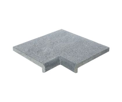Zwembad randtegel hoek Napoli mountain grey 44,5 x 33 cm