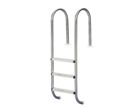 Zwembadtrap RVS curvo, 3 treden, AISI 316