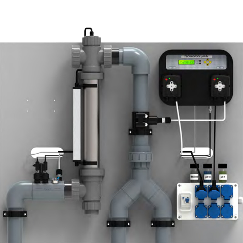 Desinfectie paneel pH en Chloor met Technopool regelaar | tot 80m³