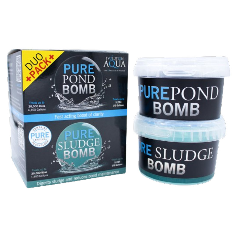 Evolution Aqua Pure Sludge Bomb + Pure Pond Bomb (Duopack)