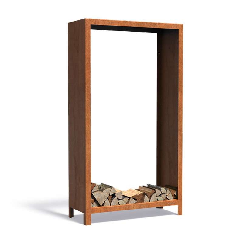 FORNO cortenstaal houtopslag | 100 x 40 x 180 cm