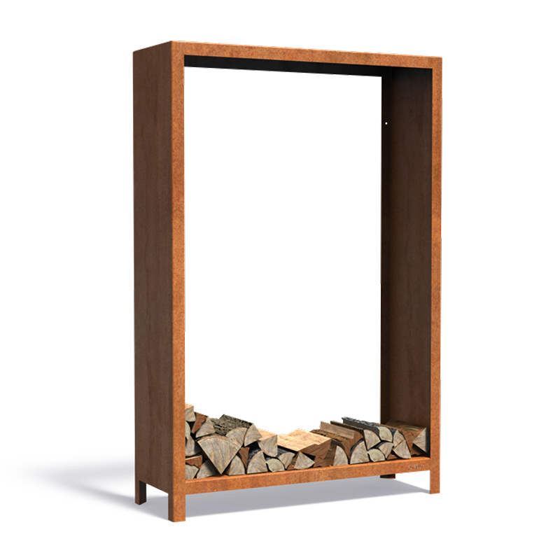 FORNO cortenstaal houtopslag | 120 x 40 x 180 cm