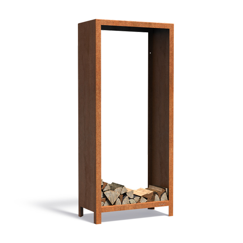 FORNO cortenstaal houtopslag | 80 x 40 x 180 cm