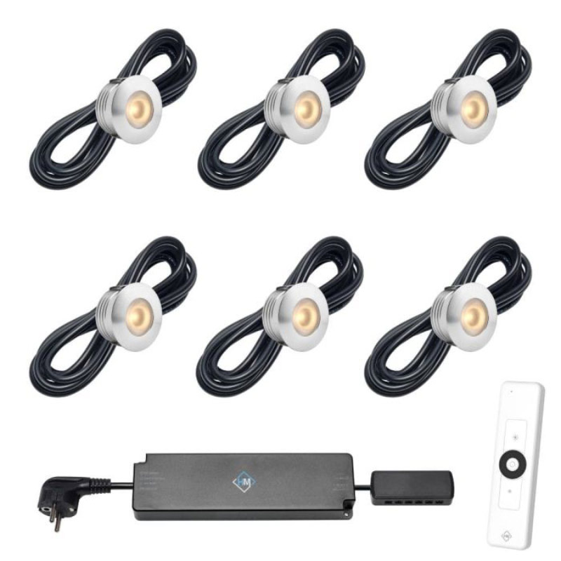 Hamulight LED inbouwspot Aragon met afstandsbediening | set van 6