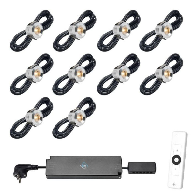 Hamulight LED inbouwspot Marbella met afstandsbediening | set van 10