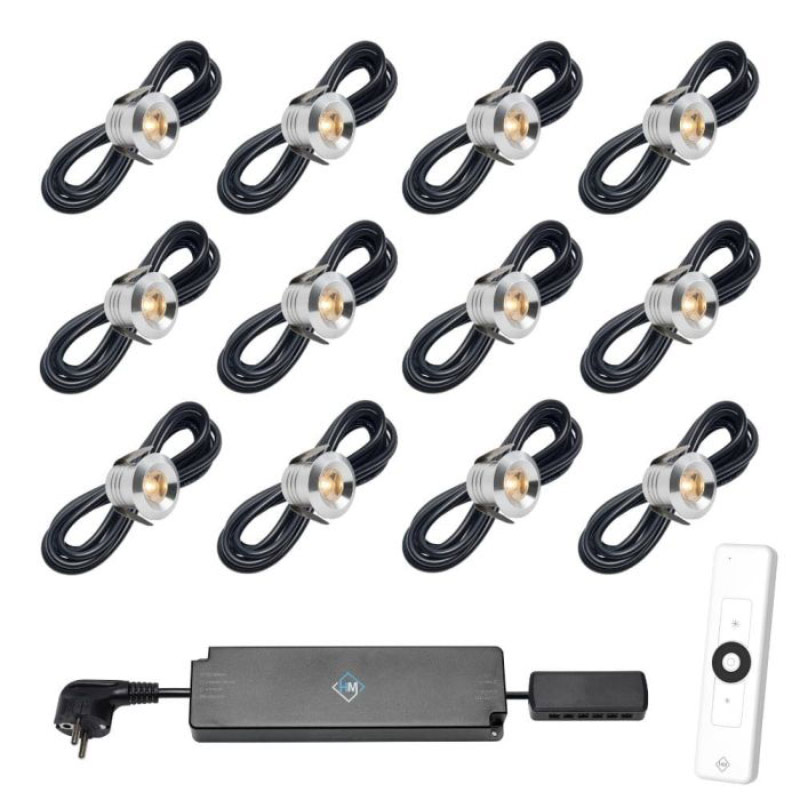 Hamulight LED inbouwspot Marbella met afstandsbediening | set van 12