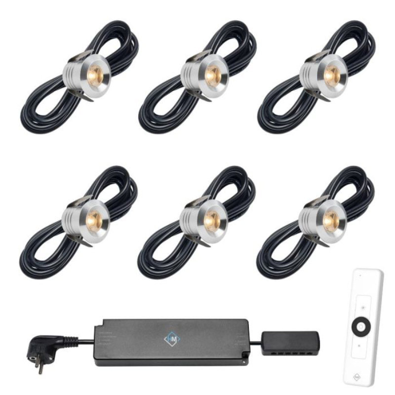 Hamulight LED inbouwspot Marbella met afstandsbediening | set van 6