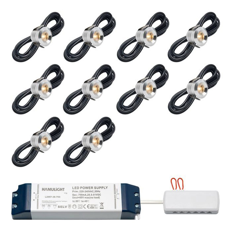 Hamulight LED inbouwspot Marbella voor wifi | set van 10