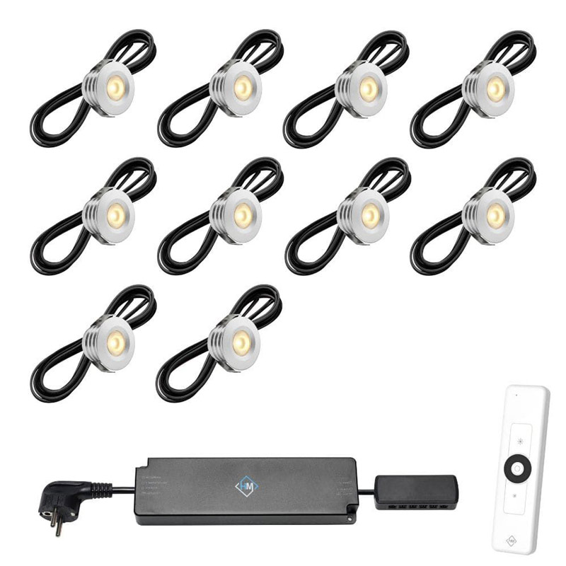 Hamulight LED inbouwspot Pals met afstandsbediening | set van 10