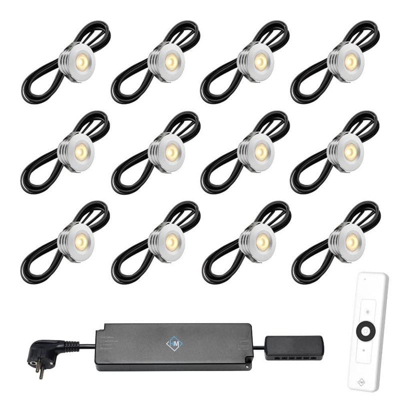 Hamulight LED inbouwspot Pals met afstandsbediening | set van 12