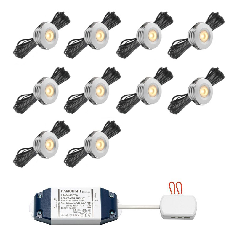 Hamulight LED inbouwspot Pals voor wifi | set van 10