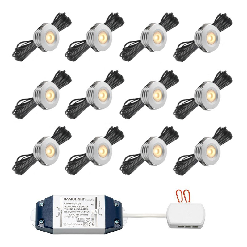 Hamulight LED inbouwspot Pals voor wifi | set van 12