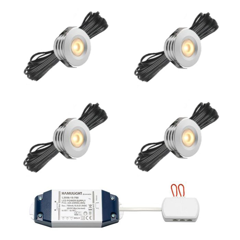 Hamulight LED inbouwspot Pals voor wifi | set van 4