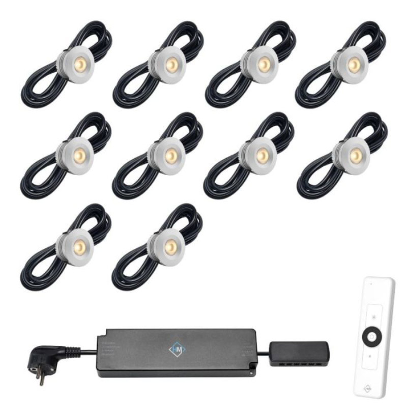 Hamulight LED inbouwspot Sevilla met afstandsbediening | set van 10