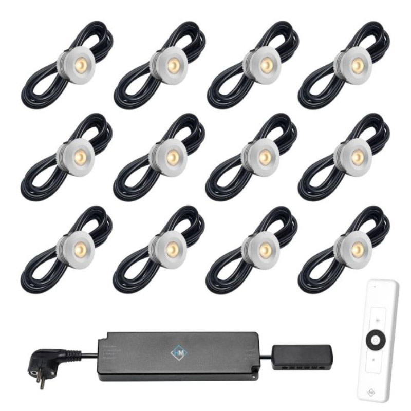 Hamulight LED inbouwspot Sevilla met afstandsbediening | set van 12