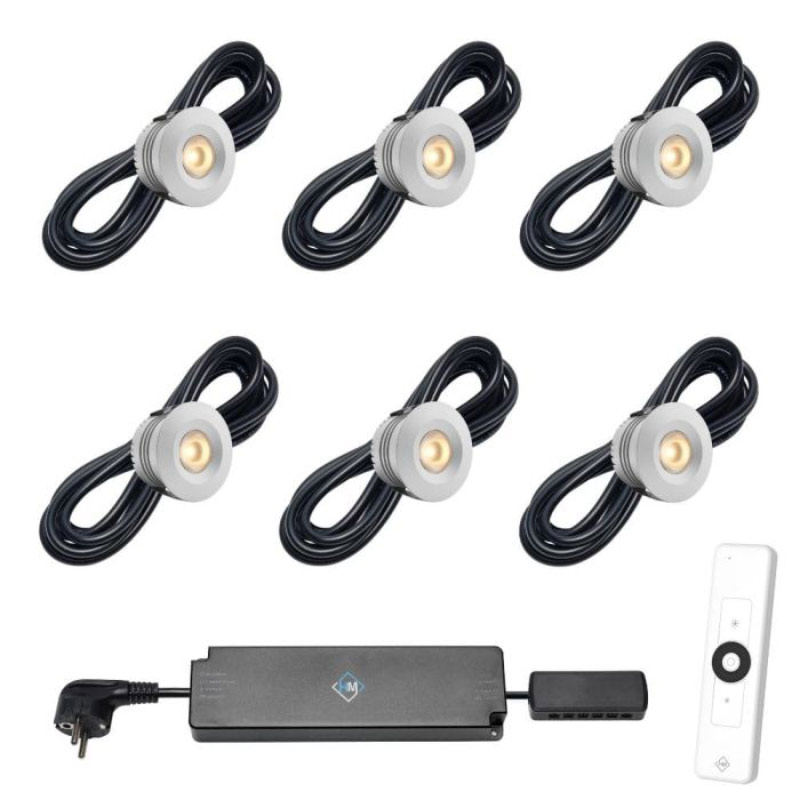 Hamulight LED inbouwspot Sevilla met afstandsbediening | set van 6