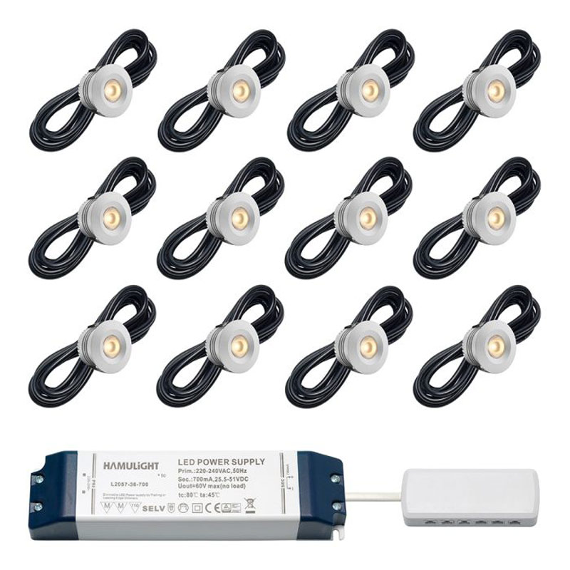 Hamulight LED inbouwspot Sevilla voor wifi | set van 12
