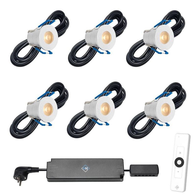 Hamulight LED inbouwspot Valencia met afstandsbediening | set van 6