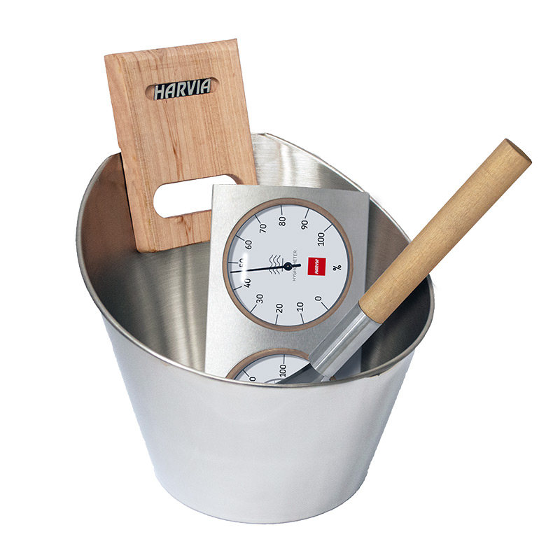 Harvia sauna set | zilverkleurig