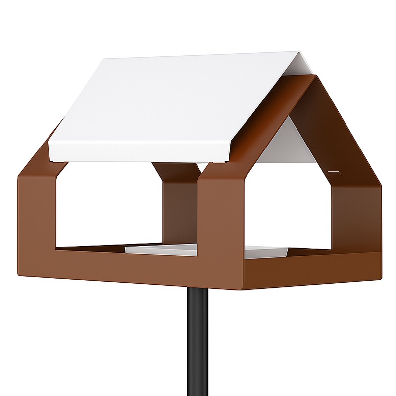 Heeej The Barn vogelvoederhuisje op paal | bruin & wit