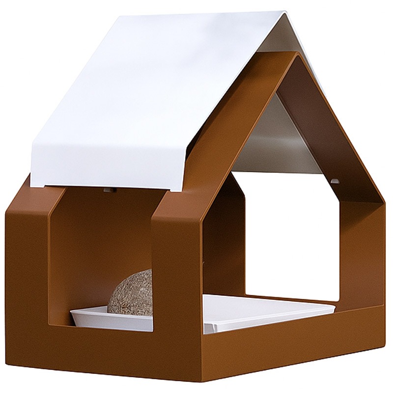 Heeej The Barn wand vogelvoederhuisje| bruin & wit