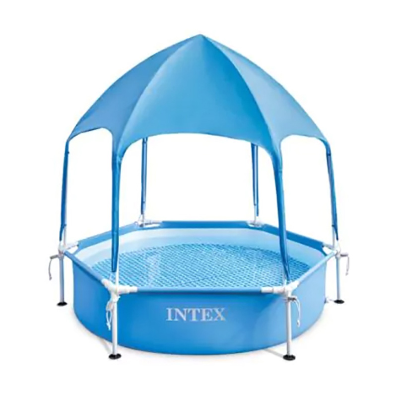Intex Metal Frame zwembad met overkapping | Ø 183 x 38 cm