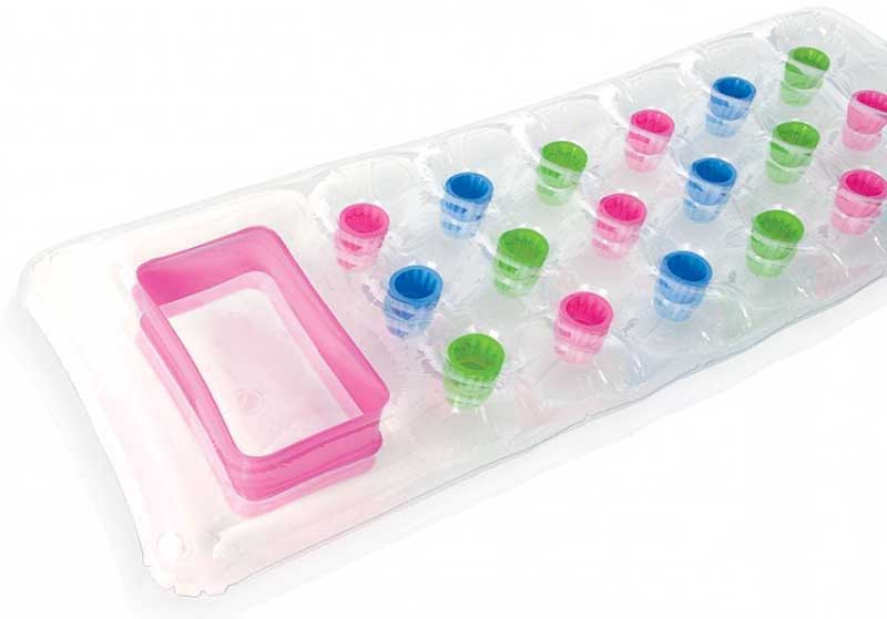 Intex transparant luchtbed roze|18-pockets 