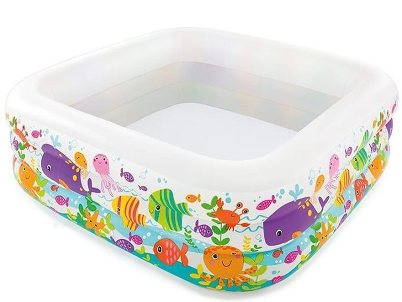 Intex vierkant opblaaszwembad aquarium