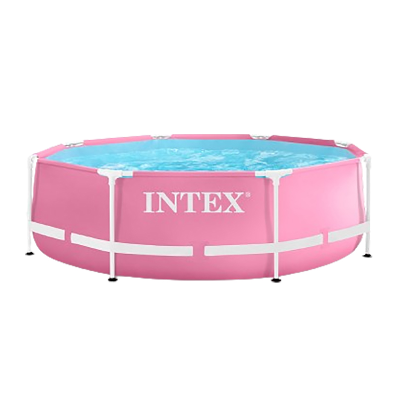 Intex Metal Frame zwembad roze | Ø 244 x 76 cm met pomp 