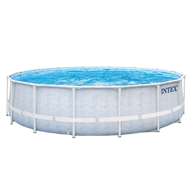 Intex Prism Frame Chevron zwembad | Ø 488 x 122 cm met pomp en trap