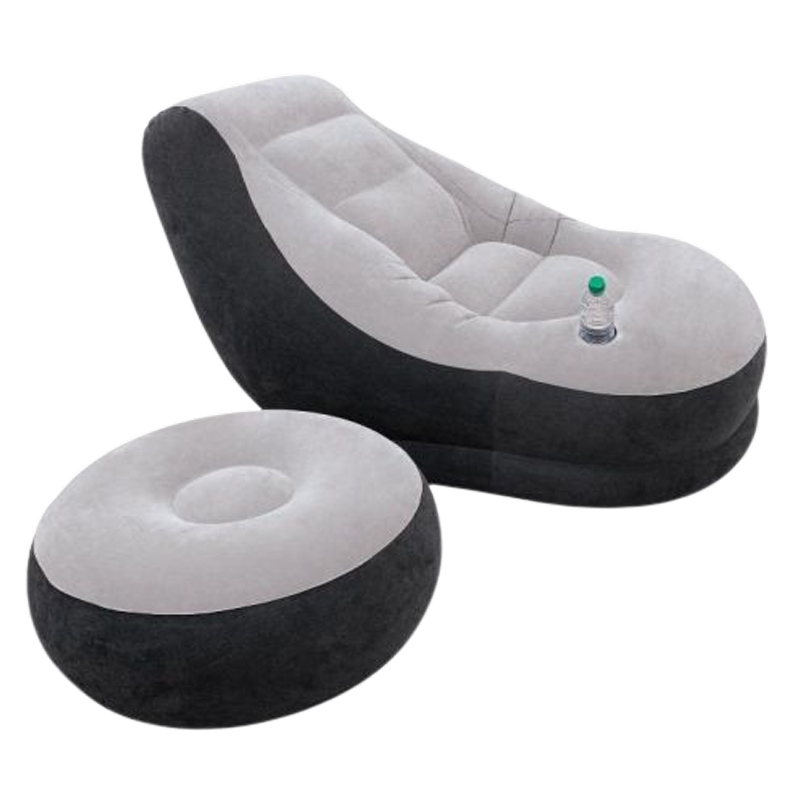 Intex Ultra loungestoel met poef | grijs