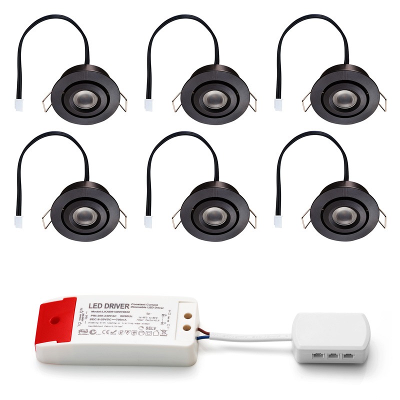 Ledisons LED inbouwspot Piccolo | set van 6