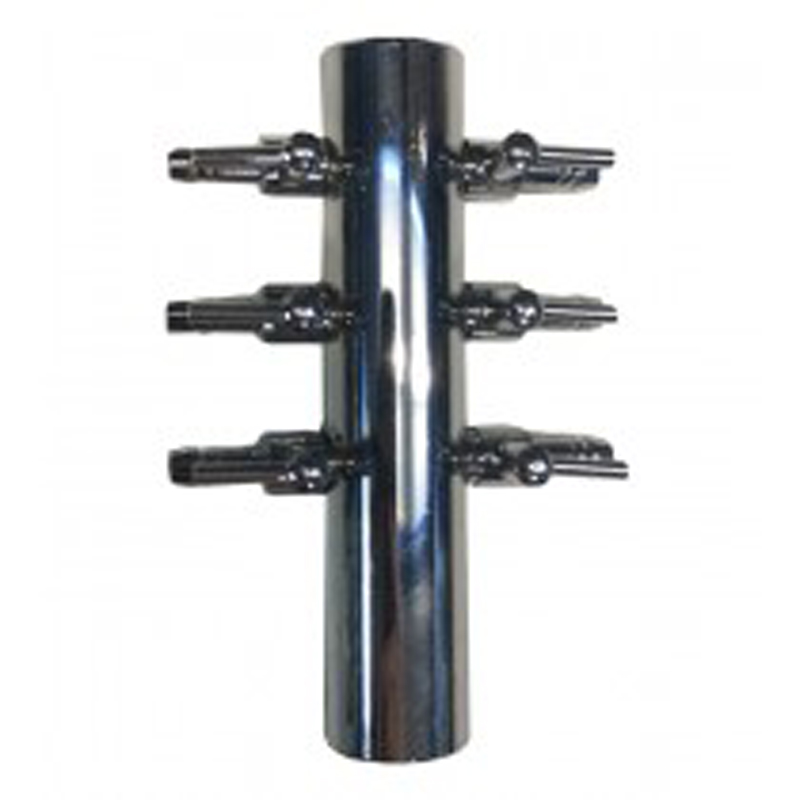 AquaForte Luchtverdeler messing 6 uitgangen 4mm