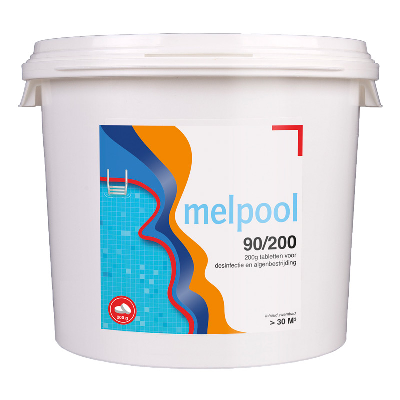 Melpool chloortabletten 90/200grams 5kg