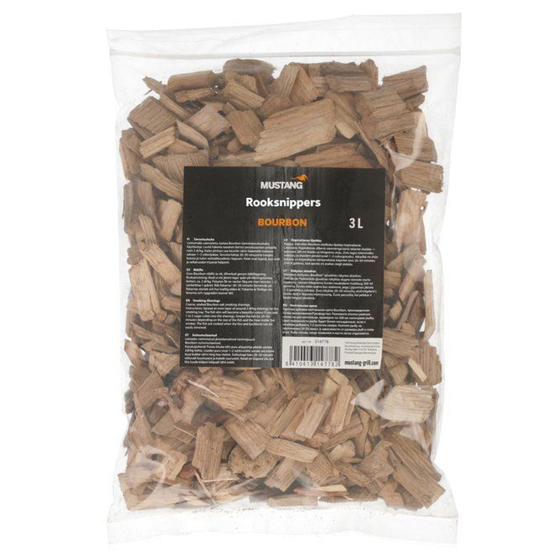 Mustang BBQ rooksnippers Bourbon Eiken | 3 liter