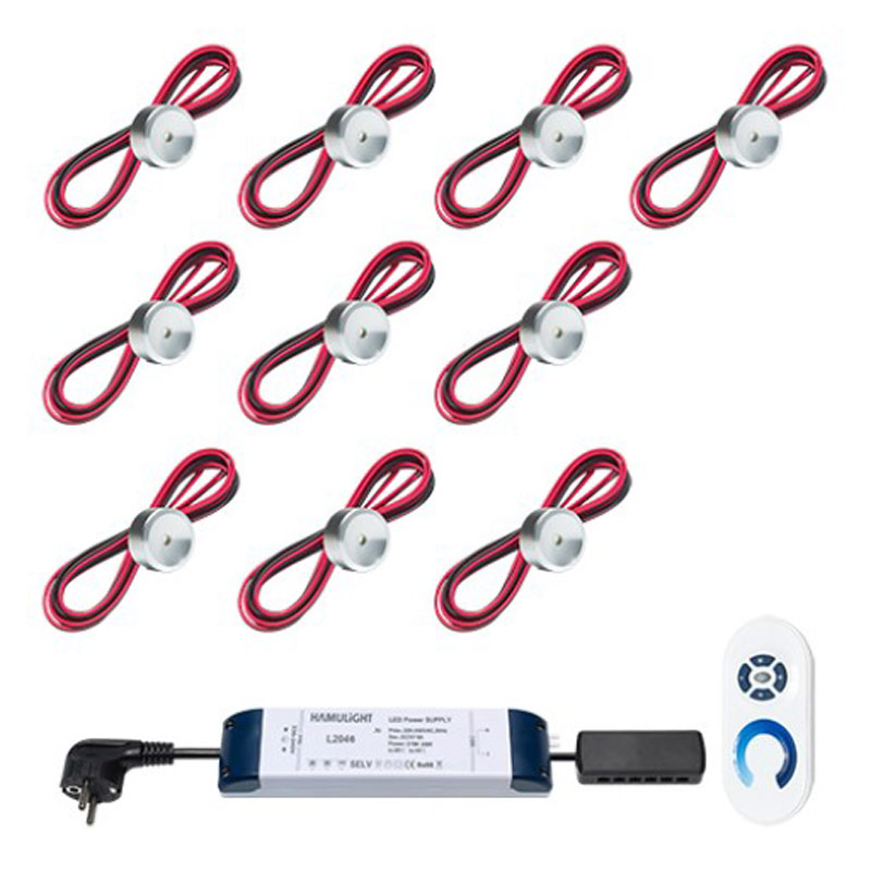 Cree LED in/opbouwspot Gomera (set van 10)