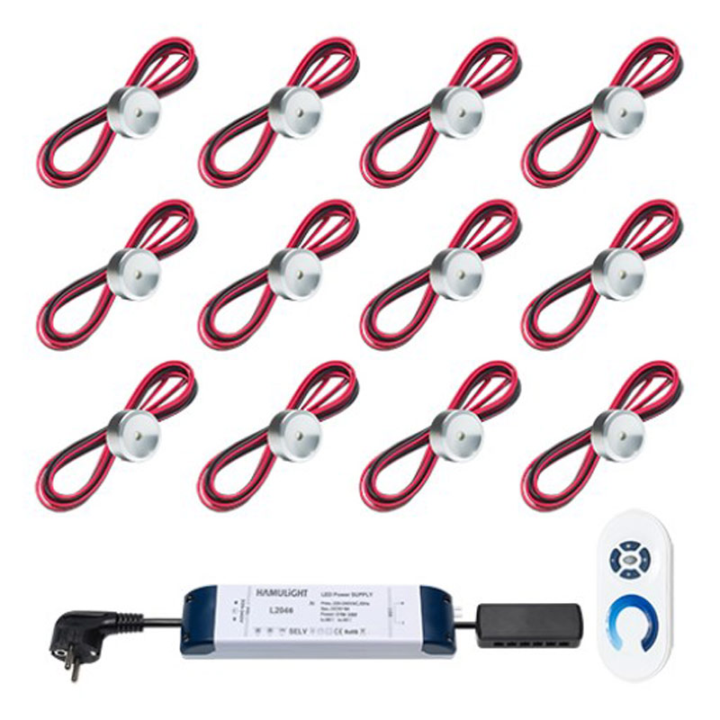 Cree LED in/opbouwspot Gomera (set van 12)
