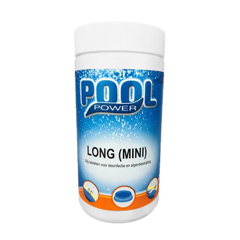 Pool Power long mini chloortabletten 20grams | 1 kg