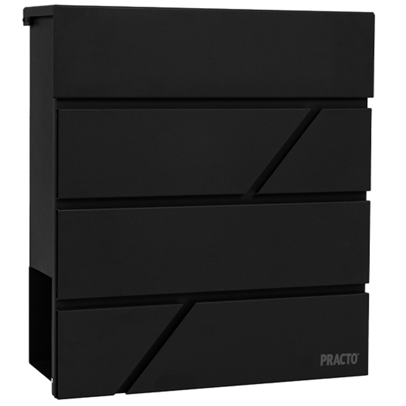 Practo Garden brievenbus Bordeaux mat zwart