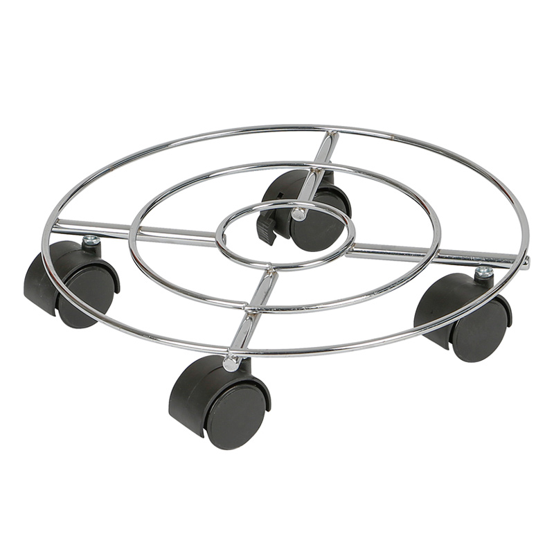 Practo Garden plantentrolley chrome rond | Ø 30 cm