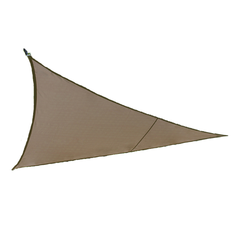 Practo Garden schaduwdoek polyester driehoek taupe | 500 x 500 x 500 cm
