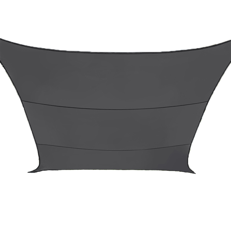 Practo Garden schaduwdoek vierkant donkergrijs | 360 x 360 cm