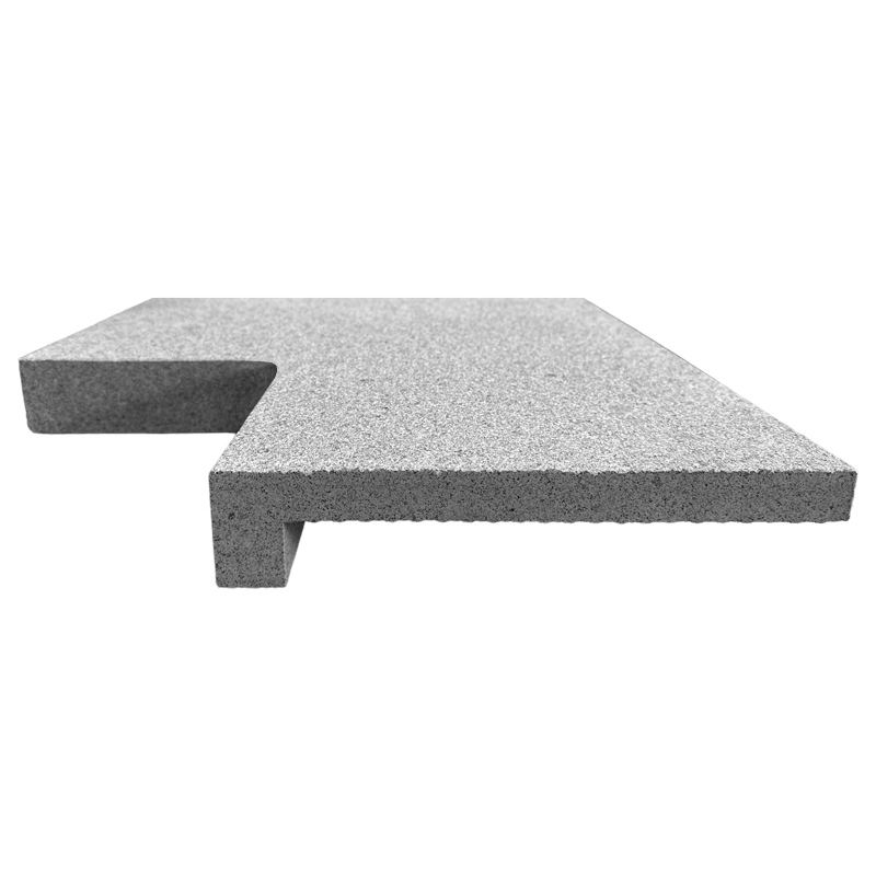 Zwembad randtegel hoek graniet G654 rechte neus | 50 cm x 30 cm