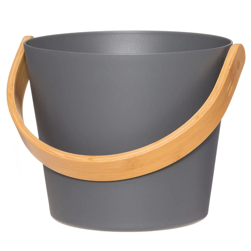 Rento sauna emmer aluminium grijs met beugel | 5 liter