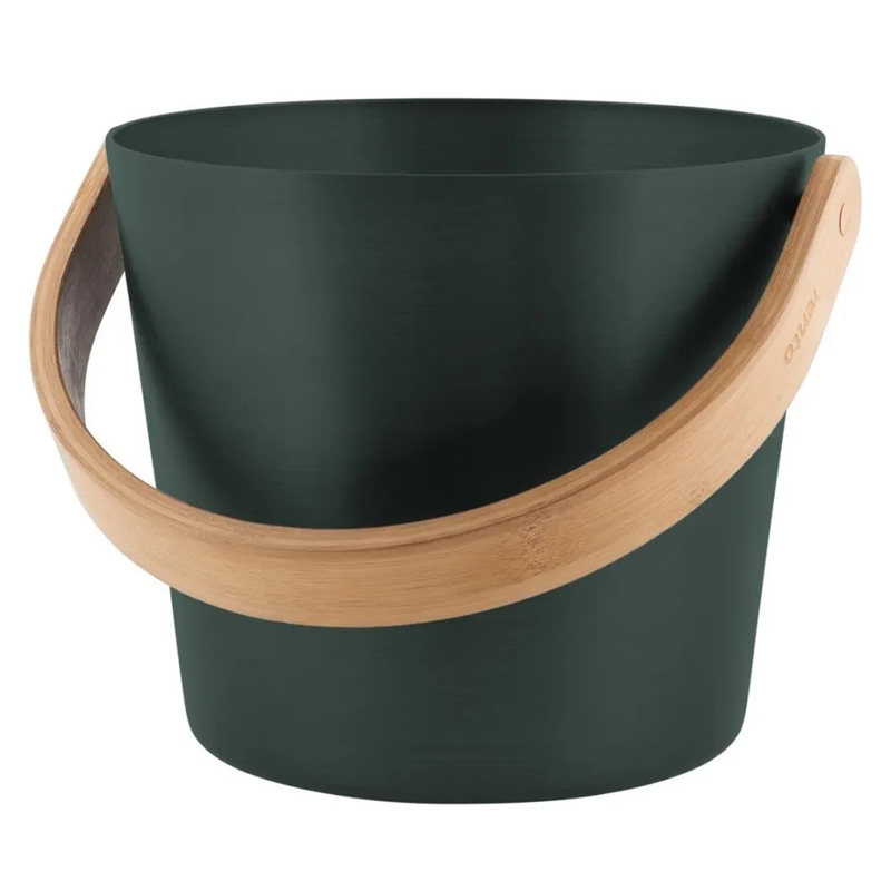 Rento sauna emmer aluminium zwart met beugel | 5 liter