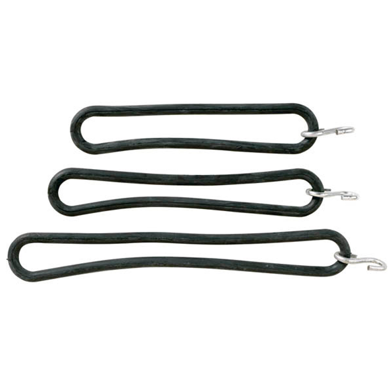 Rubberring zwart 25cm met S-haak